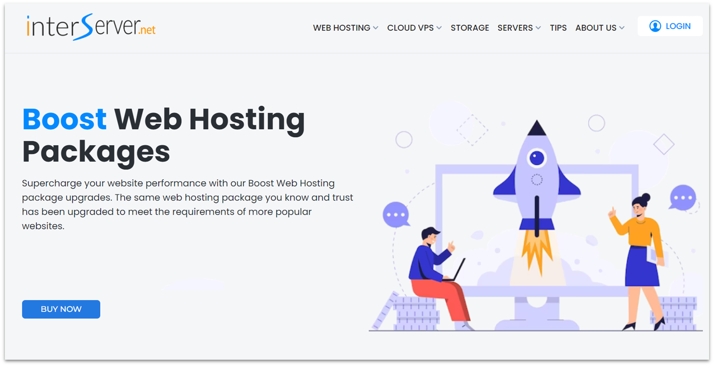 InterServer Boost web hosting packages