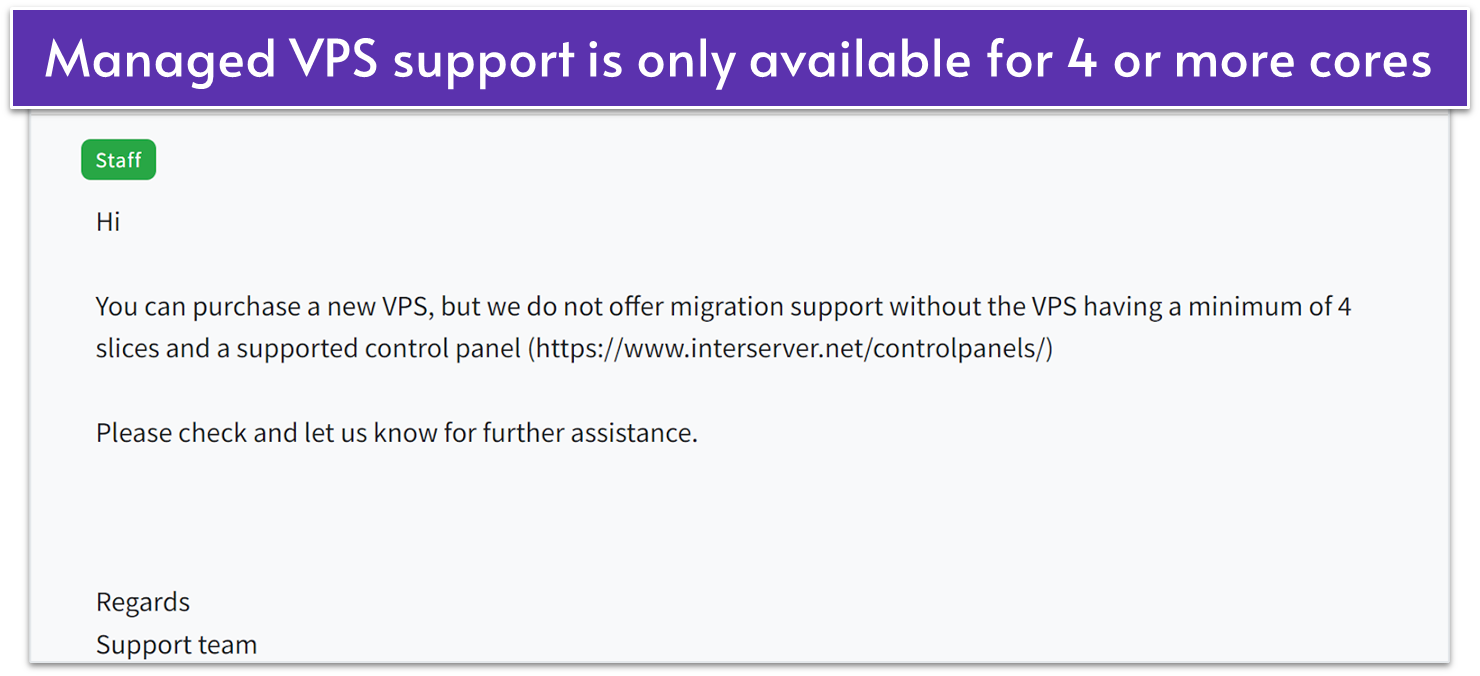 InterServer Migration Support