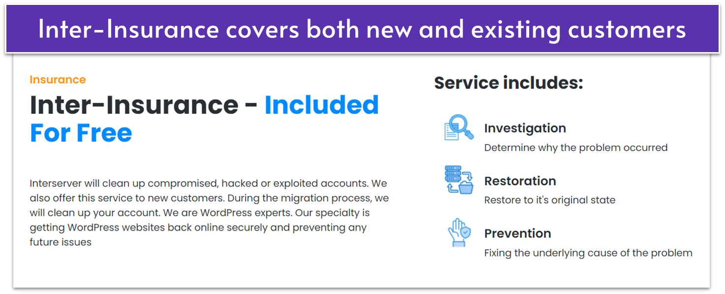 InterServer's Inter-Insurance