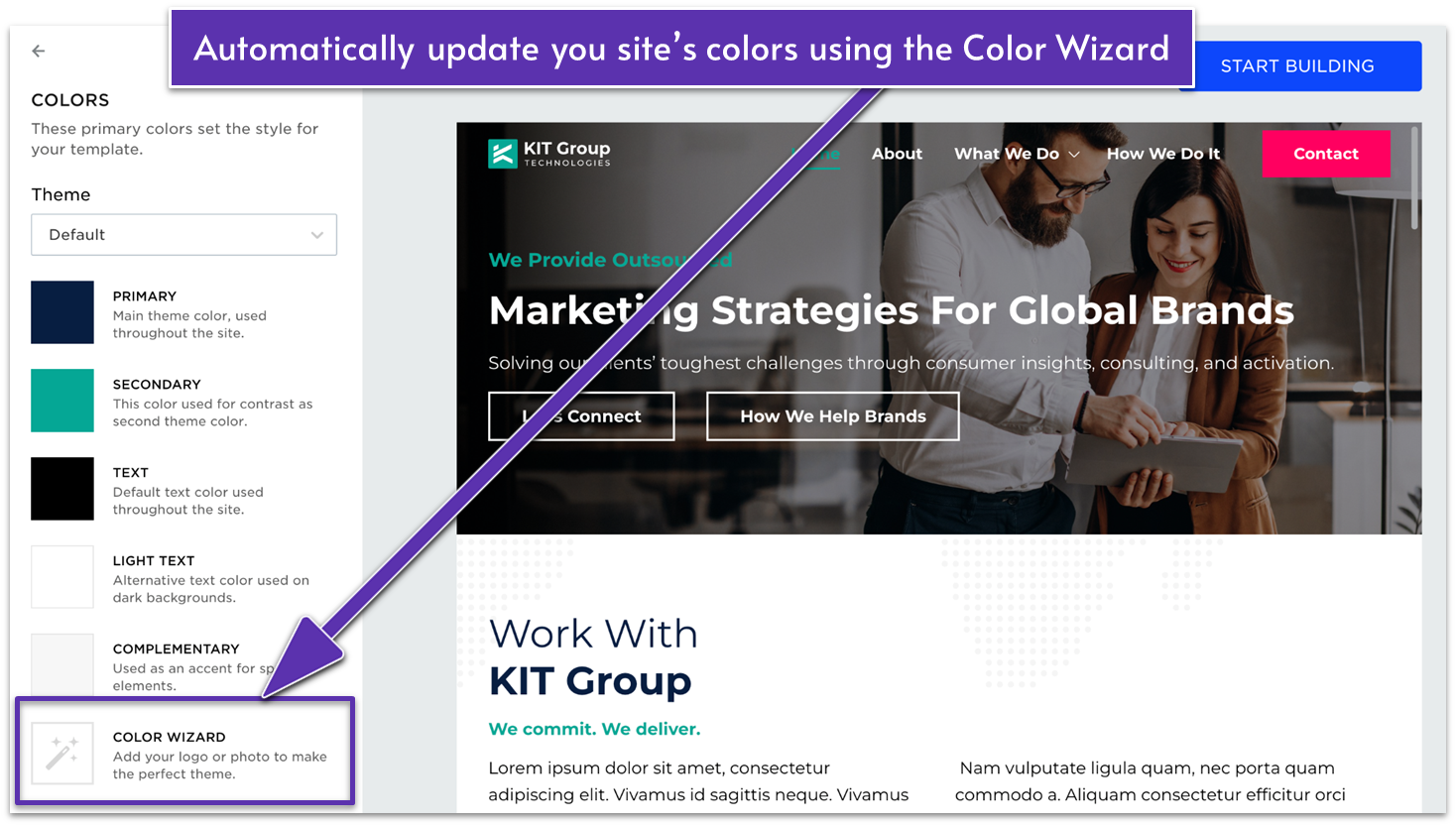 Web.com's Color Wizard