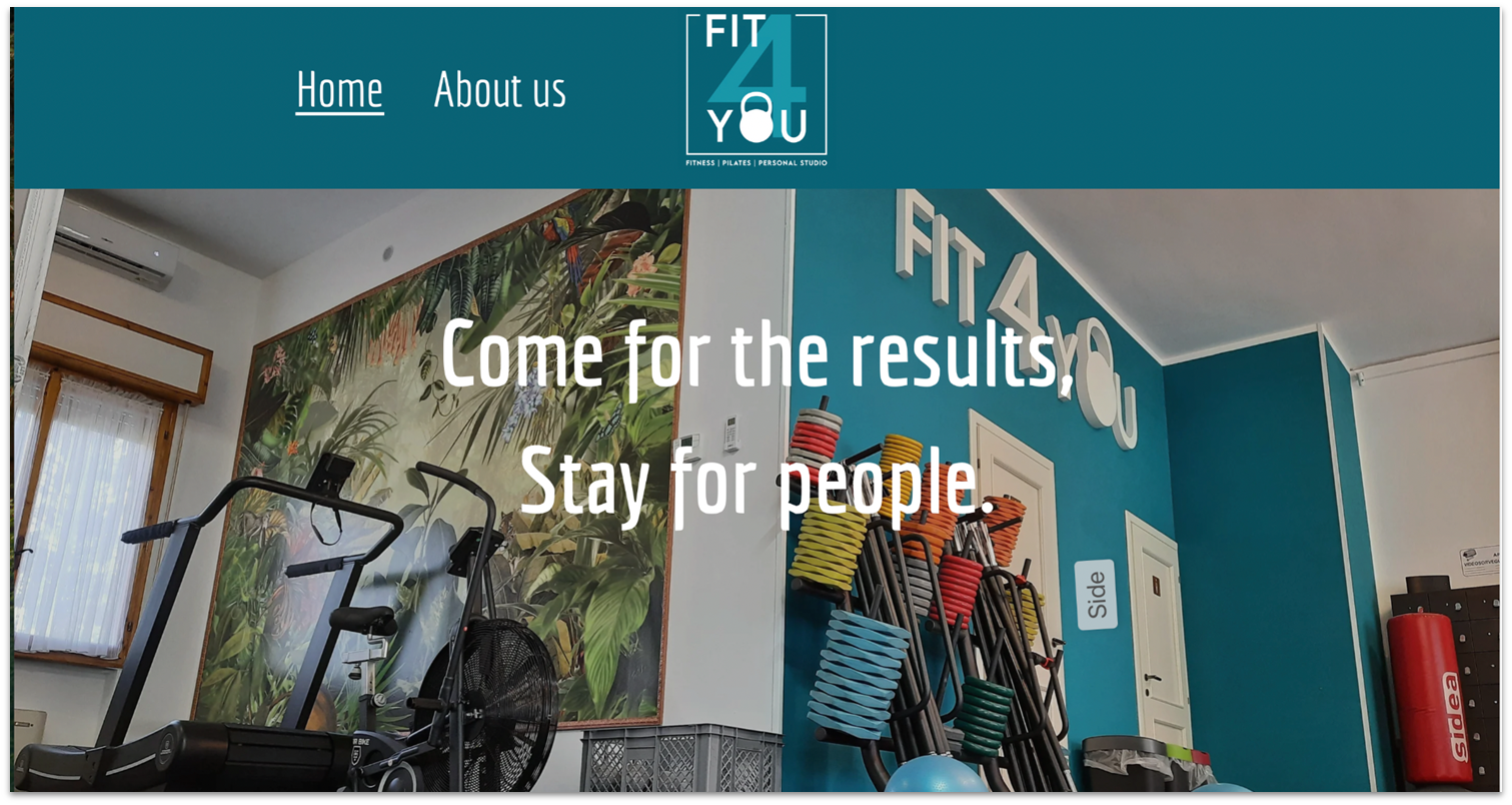 Fit4 You website homepage