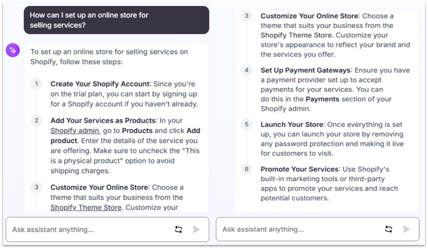 Shopify Support AI Chatbot