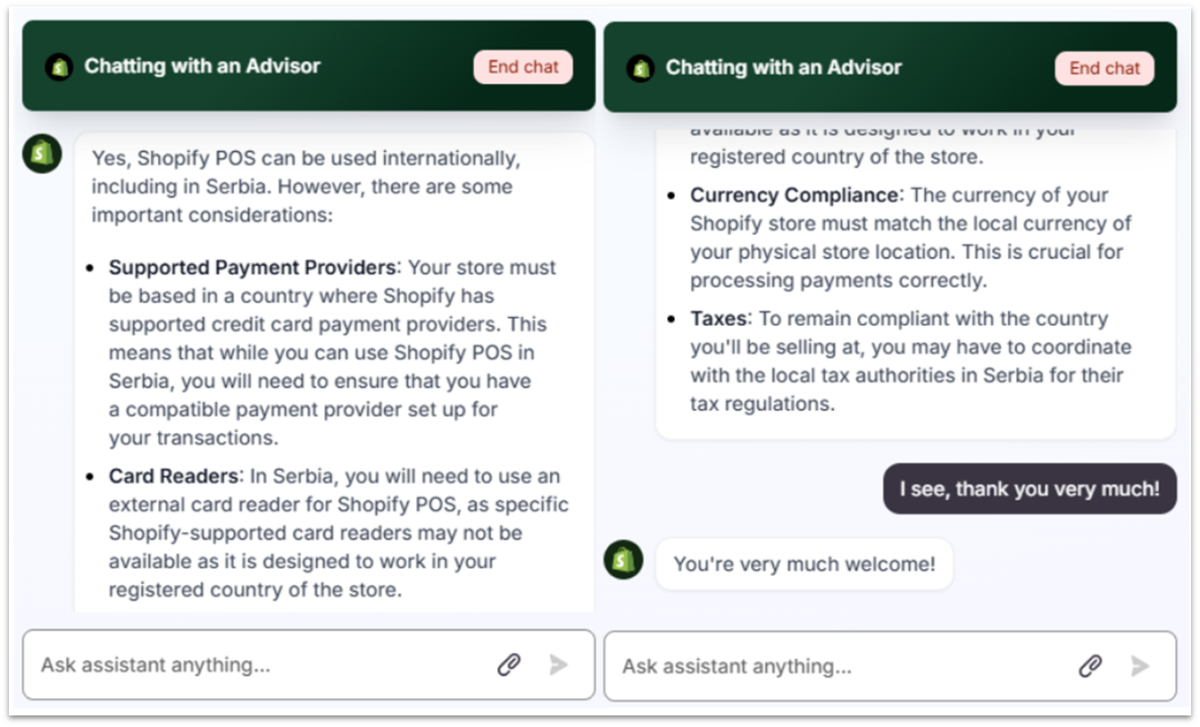 Shopify Live Chat Support