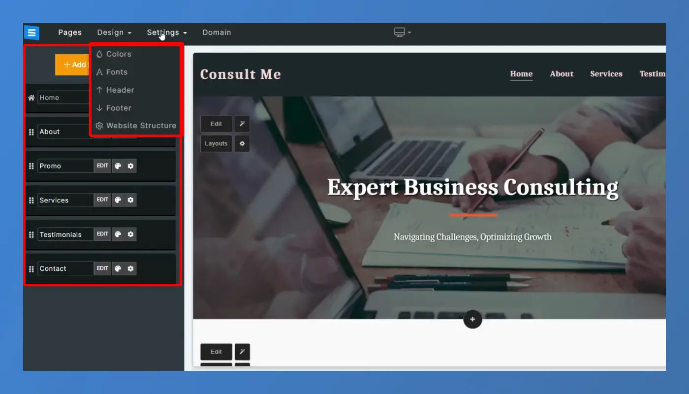 Customize Your Website
