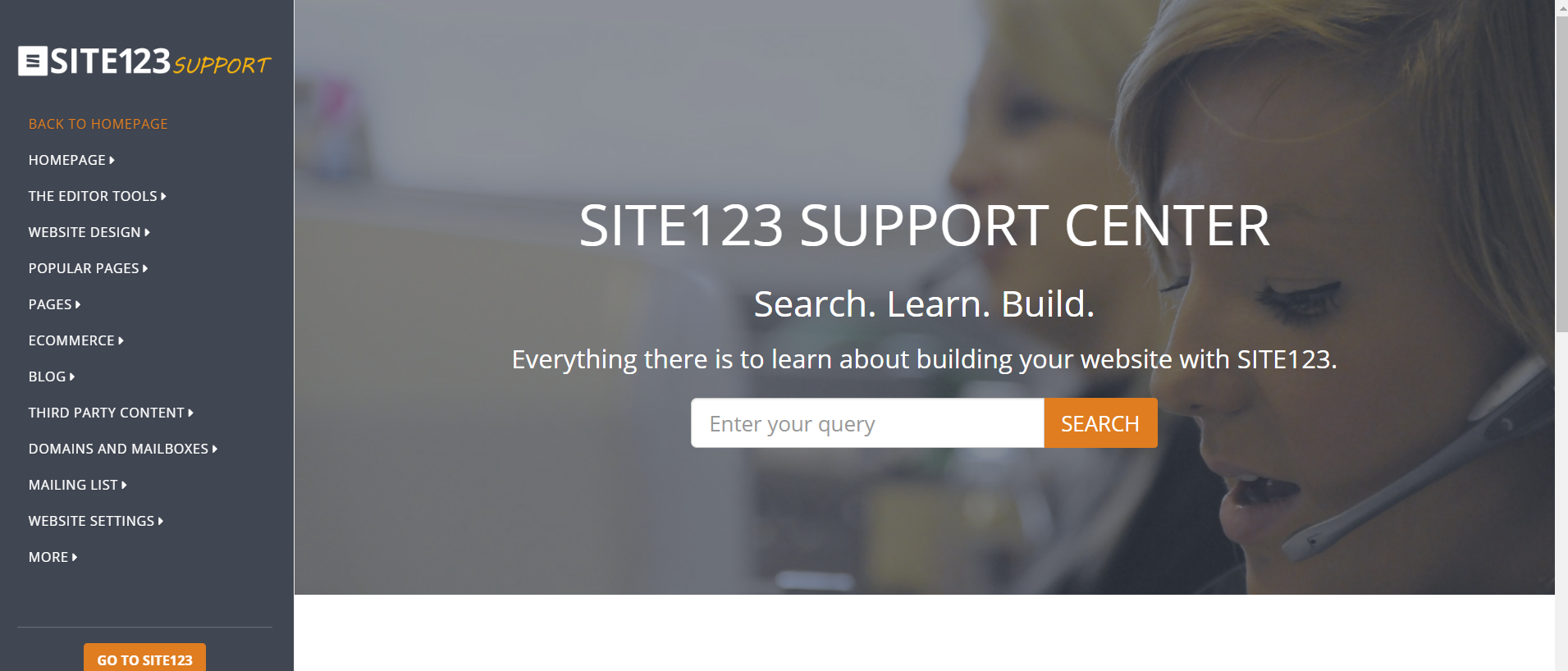 SITE123 Support Center