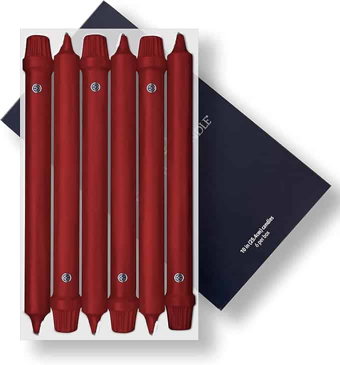 colonial style candle pillars - budget friendly Christmas decor
