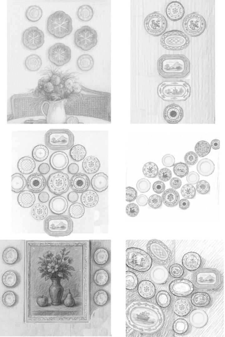 Plate-display-wall-layout-ideas