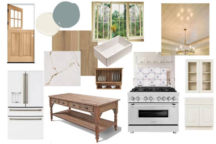 kitchen renovation design board ideas TheHoneycombHome.com