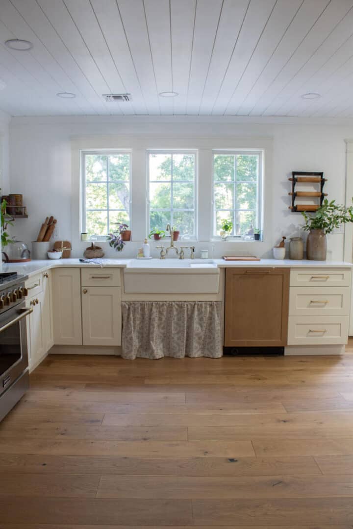 country style kitchen with vintage sink