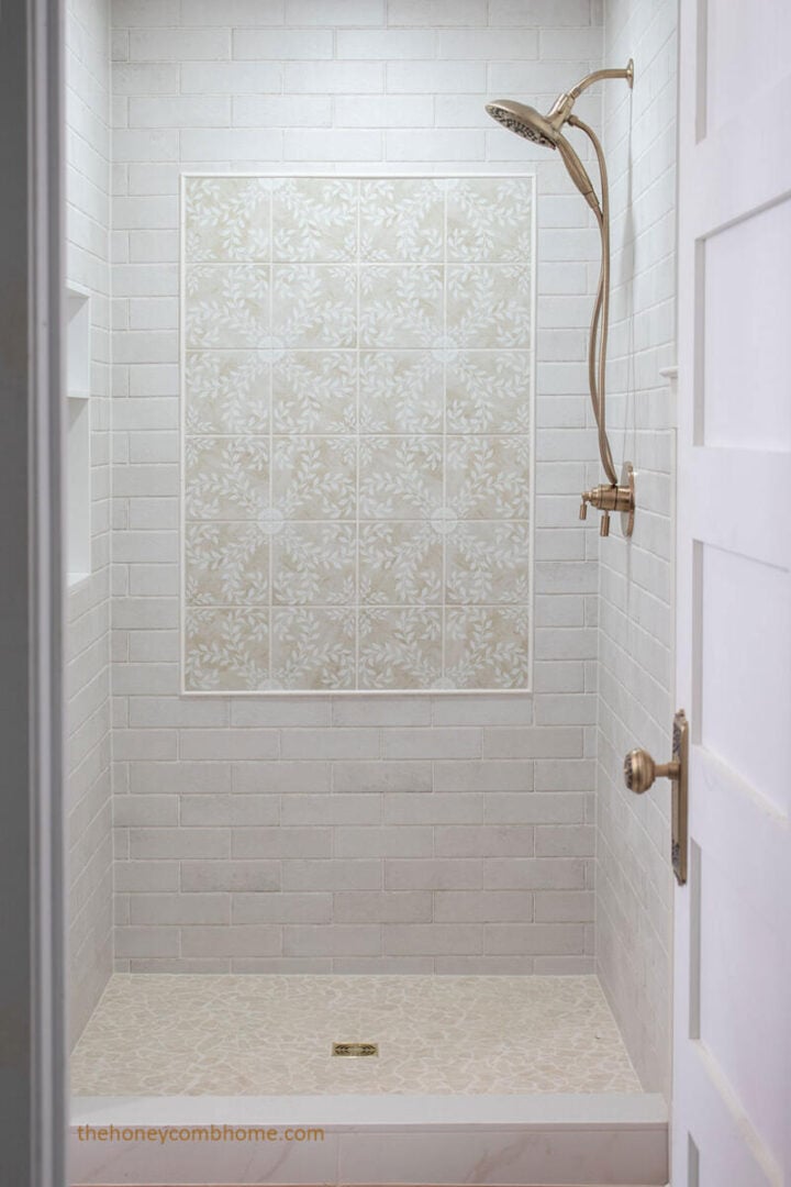 walk in shower tile feature the honeycomb home