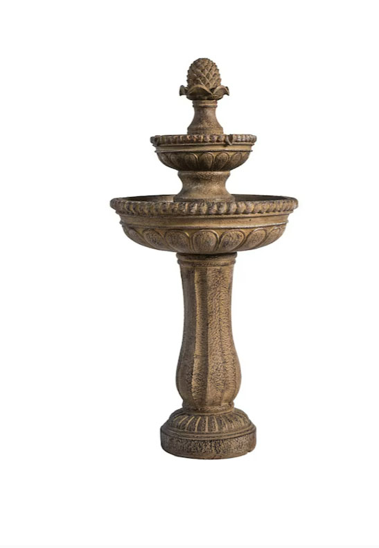 backyard fountain - patio decor ideas